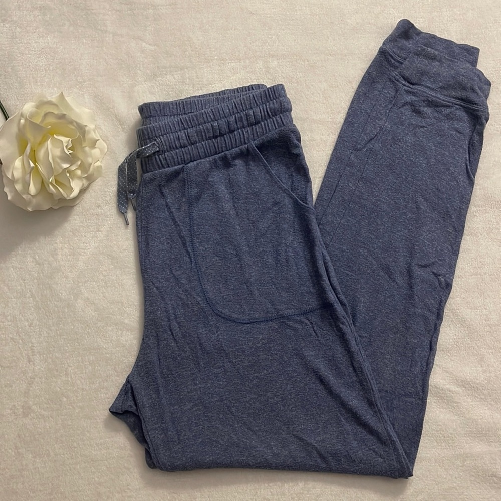 LLD Blue Gray Joggers Drawstring Lounge Pants Soft Athletic Sweatpants Small